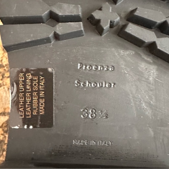 $1100 PROENZA SCHOULER SHEARLING LUG SOLE ANKLE BOOT BLACK LEATHER - Picture 8 of 9